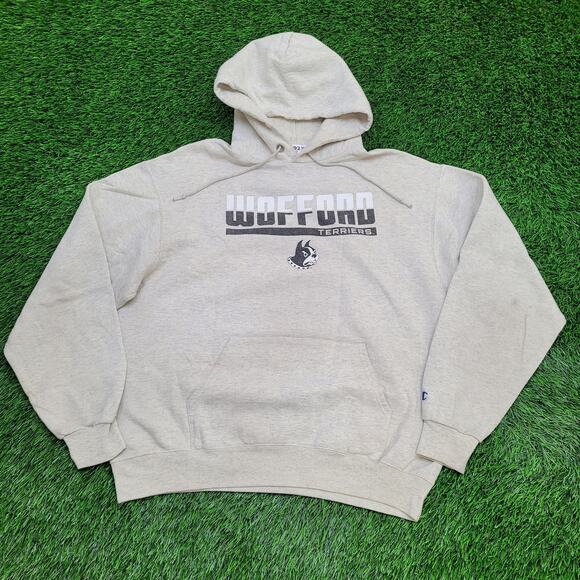 Champion Wofford Terriers Hoodie Large 23x25 Baggy Cropped - Picture 1 of 16